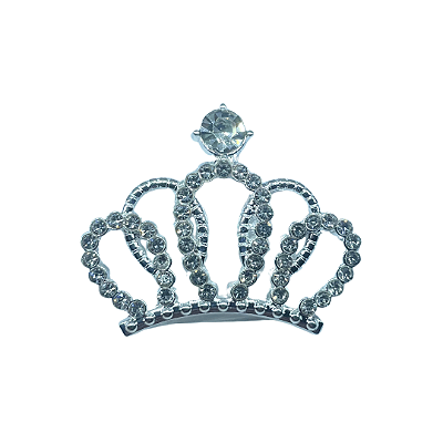 Aplique Coroa Princesa com Strass