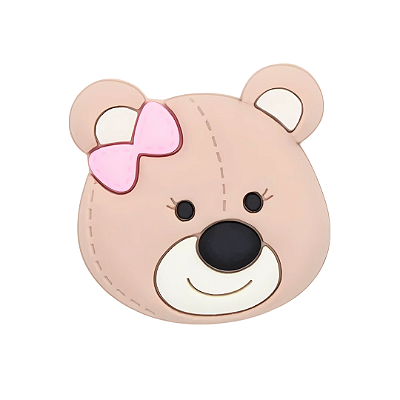 Aplique Emborrachado Urso Com Laço