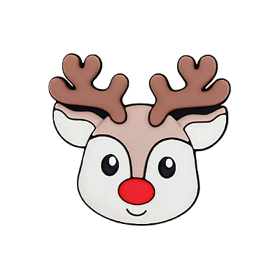 Aplique Emborrachado Rena de Natal