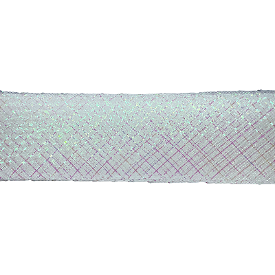 Fita Crinol Com Lurex 45mm | Metro | Cor: Branco