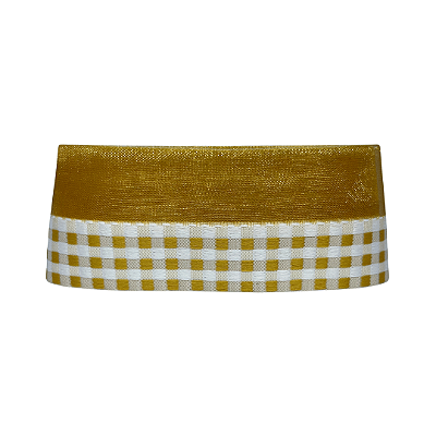Fita Quadriculada Com Organza 38mm | Metro | Cor: Dijon