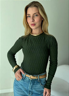 Blusa Feminina Em Tricot Premium Com Toque de Cachemir