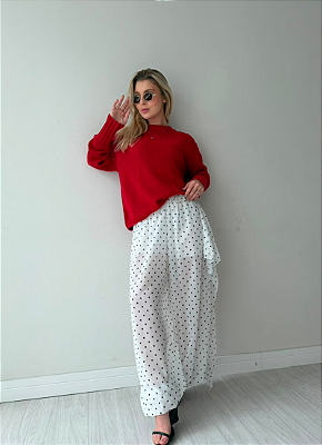 Calça Aladim com Estampa Poá