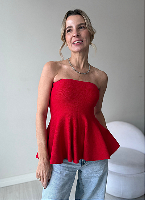 Blusa Debora Tomara que Caia Peplum