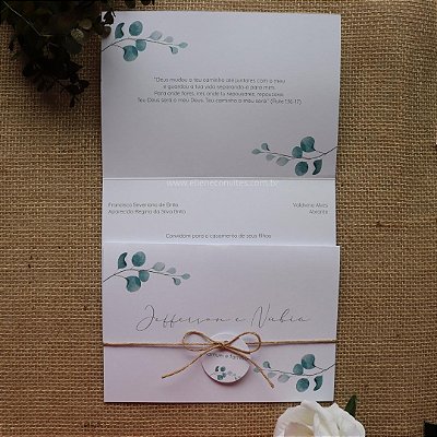 Convite de Casamento Estilo Rústico