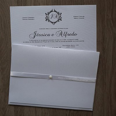 30 Convites Clássico Branco e Preto: Elegância Atemporal