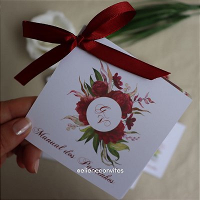 Manual dos Padrinhos de Casamento na Paleta Marsala