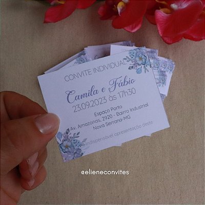 100 Convites Individuais Floral Lilás / Lavanda – Elegância e Sofisticação