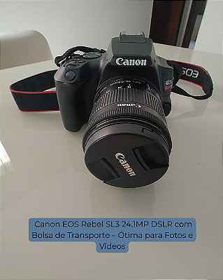 Câmera Canon EOS Rebel SL3 24.1MP + Bolsa | Ideal para Fotografia e Vídeo