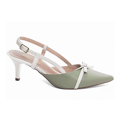 Sapato Scarpin Salto Baixo Fino Verde Torricella AVS 600.12B