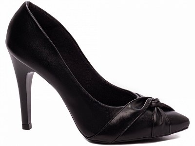 Sapato Scarpin Bico Fino Salto Alto Preto AVS 9200-113A