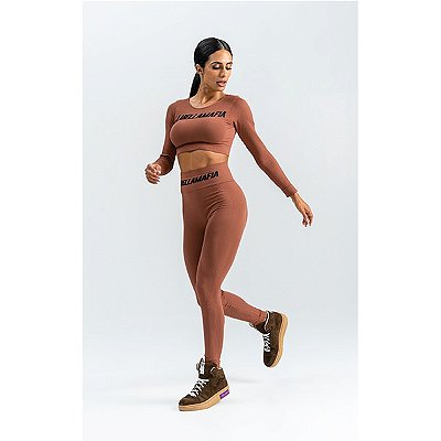 Legging Feel Marrom Calça Labellamafia
