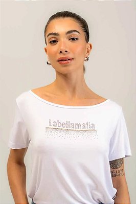 Camiseta Malha Fashion Party Branca Labellamafia