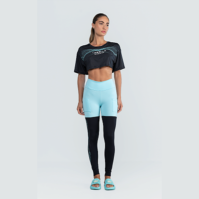 Legging Malha Beach Sports Azul/Preta Labellamafia