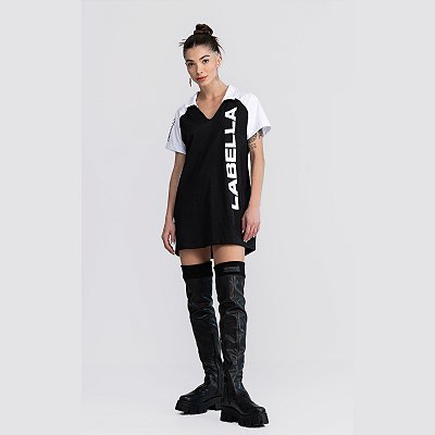 Vestido Streetwear Preto/Branco Labellamafia