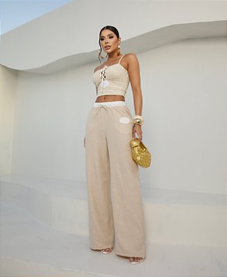 Calça Alfaiataria Pantalona Maria Gueixa