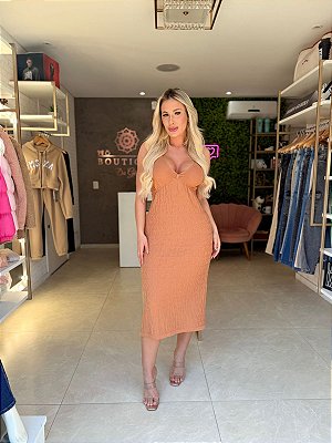 VESTIDO MIDI TRICOT SILHUETA MARIA GUEIXA