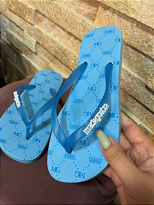CHINELO FLIP-FLOP LOGOMANIA MARIA GUEIXA, SUMMER BLUE