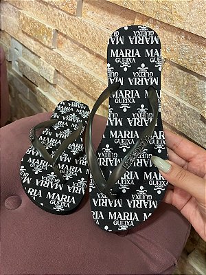 CHINELO FLIP-FLOP SOLADO LOGOMANIA MARIA GUEIXA