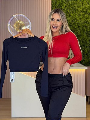 CROPPED LOGO MANGA LONGA MARIA GUEIXA