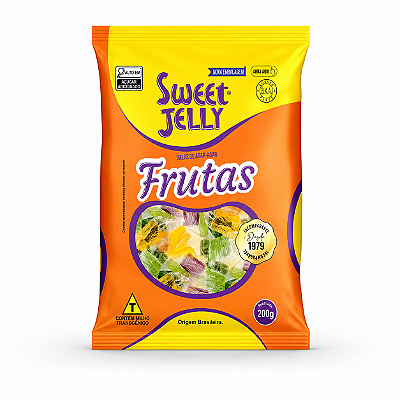 Bala Alga Marinhas Com Sabor De Frutas Sweet Jelly 200G