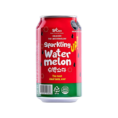Refrigerante De Melancia Sparkling Watermelon Coreano 350ml
