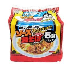 Pacote com 5 Unidades Macarrão Lamen Instantaneo Japonês Sapporo Ramen Sabor Yakisoba 410g - Sunaoshi