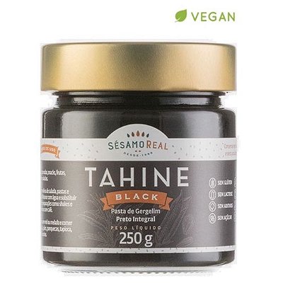 Creme De Gergelim Preto Vegano Tahine Black 250G - Sesamo Real