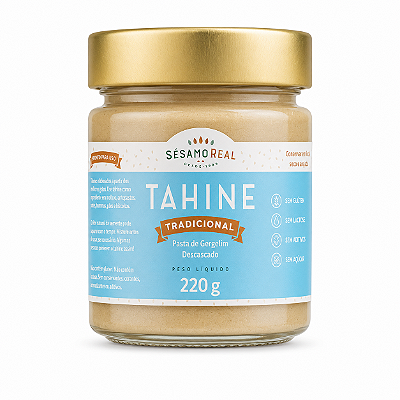 Tahine Tradicional Vegano Sésamo Real 220g Sem Glúten