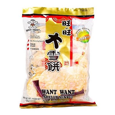 Biscoito De Arroz Shelly Sembei Doce Rice Crackers 122G - Want Foods