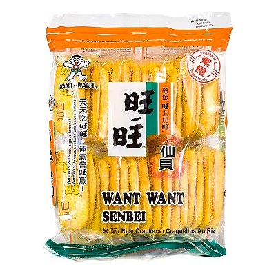 Biscoito De Arroz Want Want Sembei Rice Crackers Tenka Itiban 92G - Want Foods