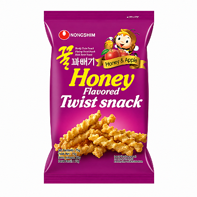 Salgadinho Coreano Honey Twist Mel e Maçã Nongshim 75g