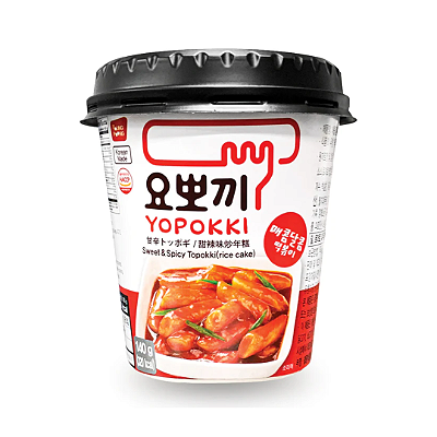 Topokki Sabor Sweet And Spicy Bolinho de Arroz Coreano Instantâneo - Yopokki Copo 120g