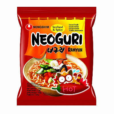 Lamen Coreano Neoguri Hot Sabor Frutos do Mar Apimentado Nongshim 120g