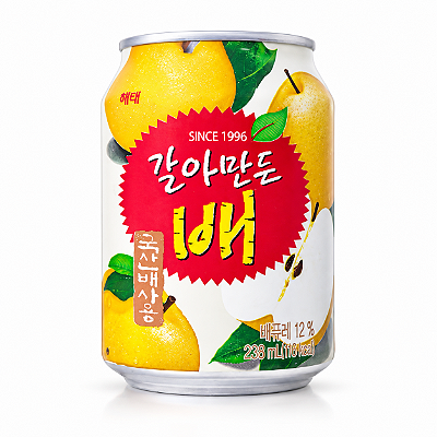 Suco Coreano de Pera com Pedaços da Fruta Bon Bon Haitai 238ml