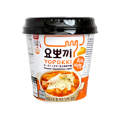 Topokki Sabor Queijo Bolinho de Arroz Coreano Instantâneo - Yopokki Copo 120g