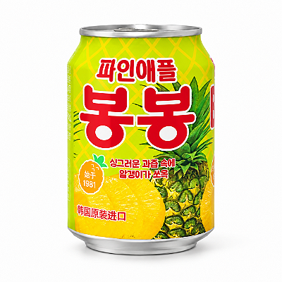 Suco Coreano de Abacaxi com Pedaços da Fruta Bon Bon Haitai 238ml