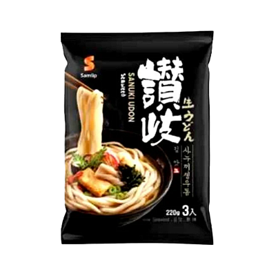 Lamen Sanuki Udon Sabor Algas (Pacote Com 3 Unidades De 220g) - Samlip