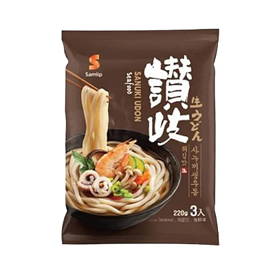 Lamen Sanuki Udon Sabor Seafood (Pacote Com 3 Unidades De 220g) - Samlip