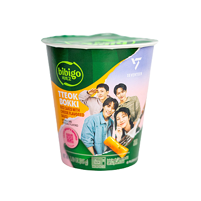 Topokki Sabor Queijo Bibigo Copo 125g - Edição Especial Seventeen