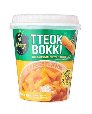 Topokki Massa de Arroz Coreano Sabor Queijo Bibigo - Copo 125g