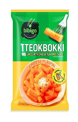 Topokki Massa de Arroz Coreano Sabor Queijo Bibigo - Pack 360g