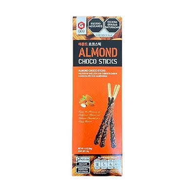 Palitos De Biscoito com Chocolate Sabor Amêndoa Choco Sticks 54g