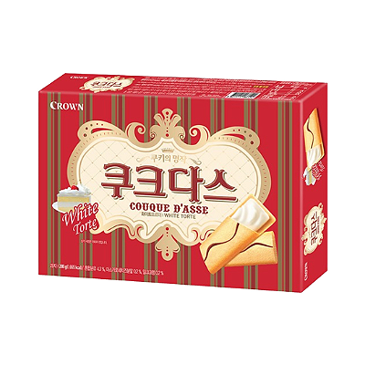 Biscoito Crown Couque D'Asse White Torte 77g
