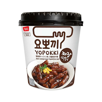 Topokki Sabor Jjajang Bolinho de Arroz Coreano Instantâneo - Yopokki Copo 120g