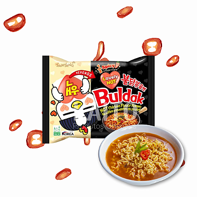 Lamen Coreano Buldak Hot Chicken 1/2 Lovely 140g