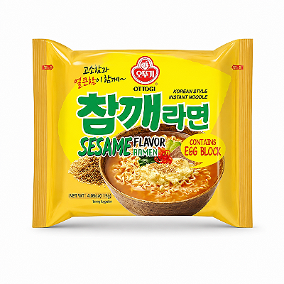 Lamen Coreana Sesame Sabor Gergelim Macarrão instantâneo Ottogi 115g