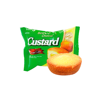 Bolinho Custard Lotte Recheio De Creme Unitário
