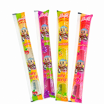 JinJin Jelly Strip Gelatina Frutas Sortidas 22g 1 Unidade Sortida