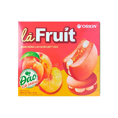 Bolinho La Fruit Sabor Pêssego Caixa 12 Unidades - Orion